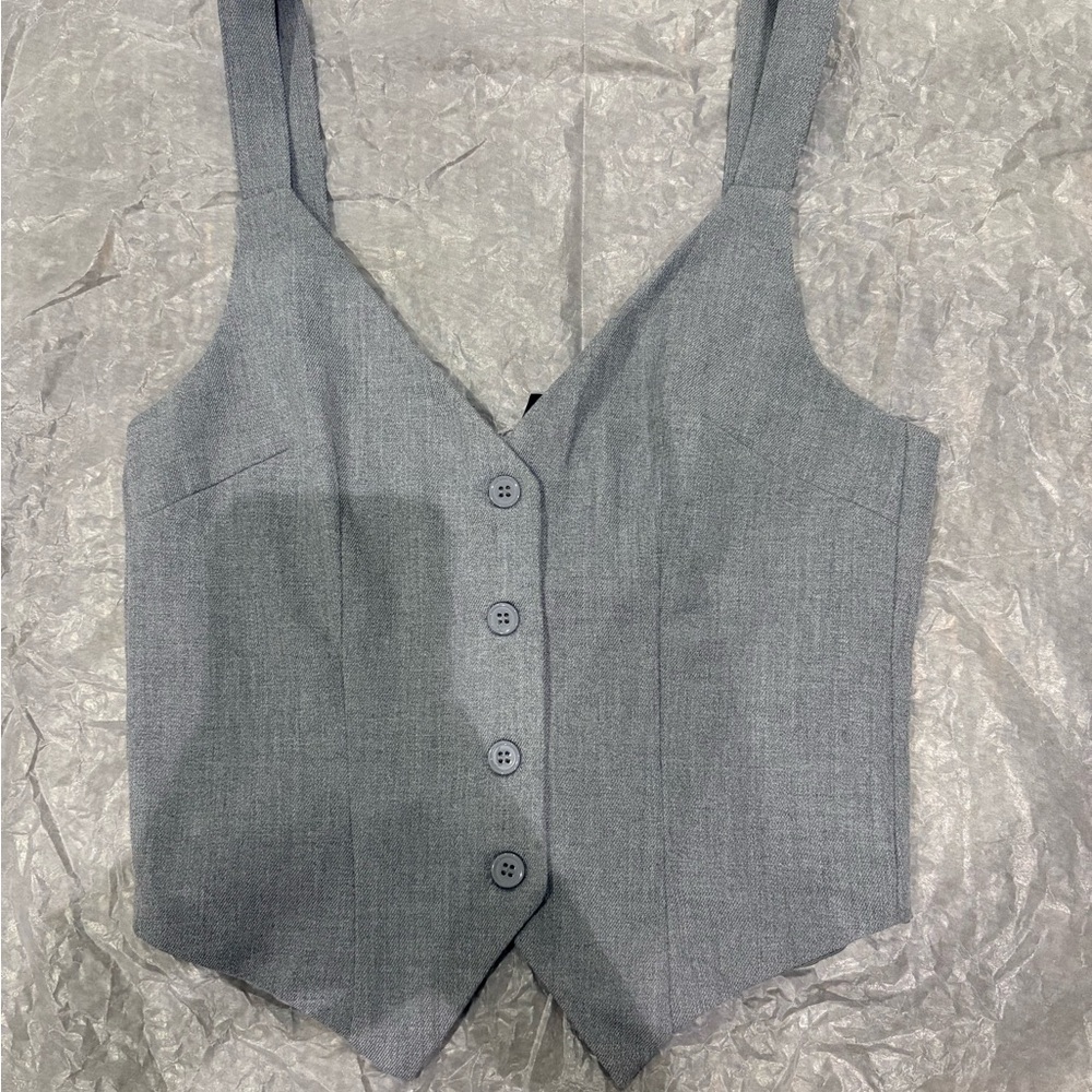 Gray Women's Vest Top